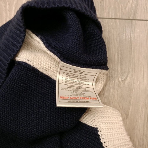 Nike Vintage knit vest used, navy-white, 80s/90s