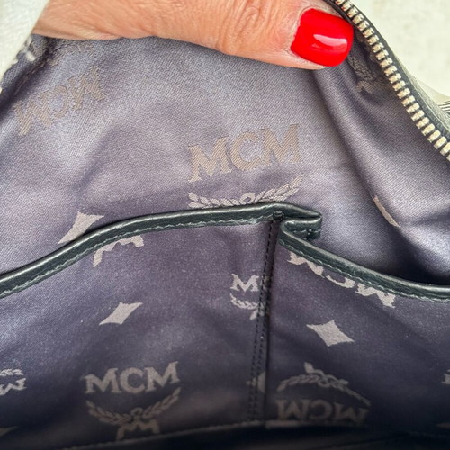 MCM bag and trench coat like new, black and white