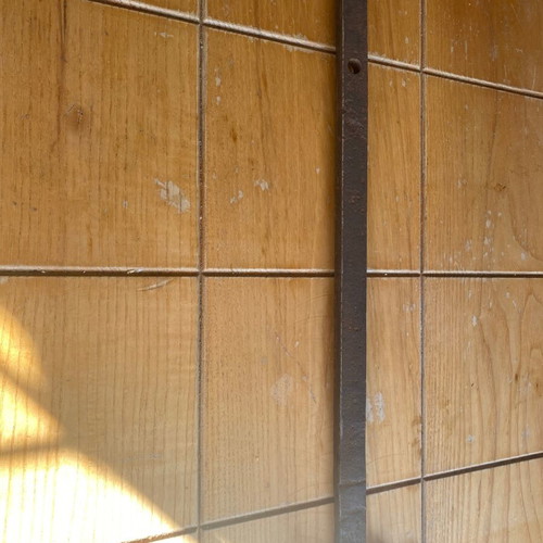 Old store door and window bars used, set of 2