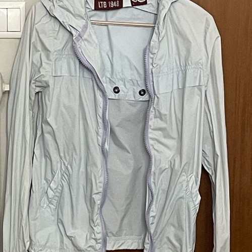 Ltb Windbreaker Jacket With Hood Baby Blue Size S Like New