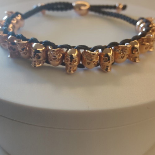Links of London Rose Gold Vermeil Skull Bracelet
