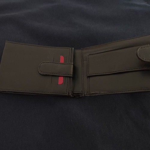 Leather men's wallet new, black