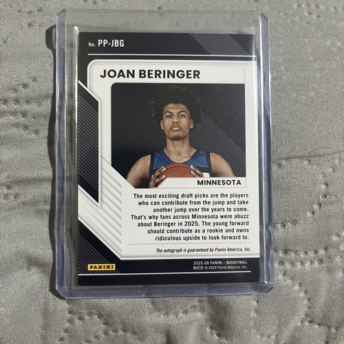 Joan Beringer Rookie On Card Auto Panini Donruss RC like new