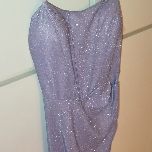 New Line purple iridescent maxi dress