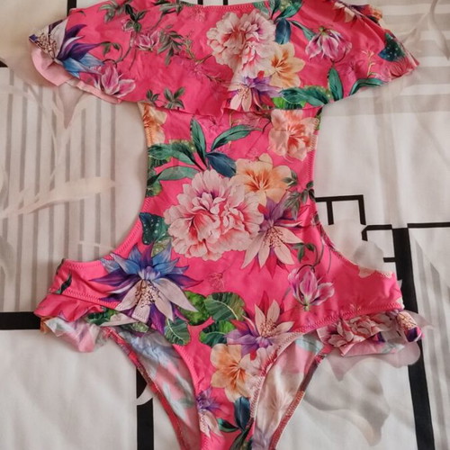 Calzedonia baby sea floral frilly tankini size 12