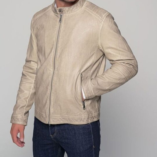 Men's jacket imitation leather XL like new, white