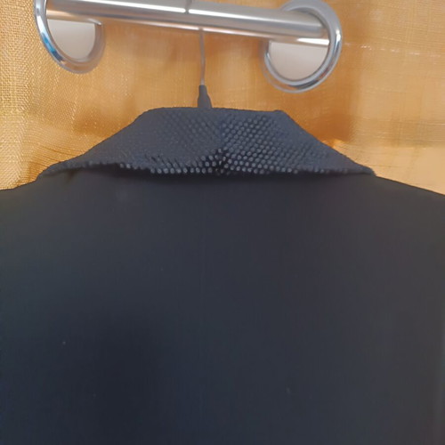 Vintage women's tuxedo blazer, black, large