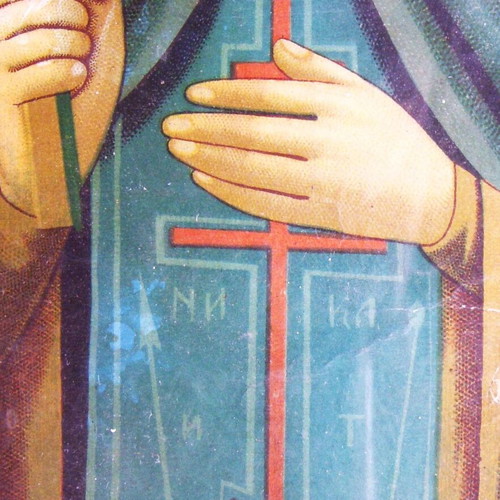 Russian Icon of Saint Paraskevi used, circa 1880 with original frame