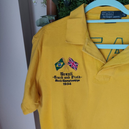 Polo Ralph Lauren Brazil Track & Field World Championship 1934 Polo Shirt, yellow, XL