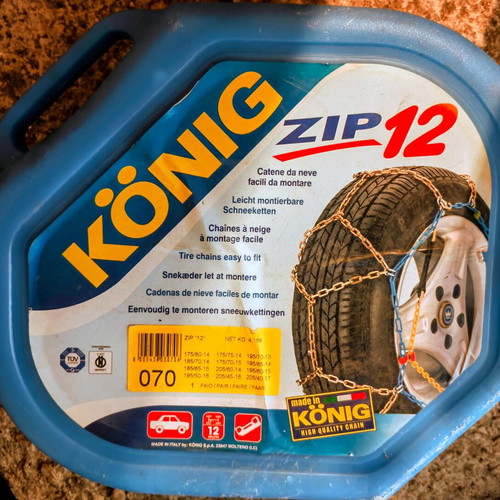 Konig No Problem Zip No70 snow chains like new, 2 pieces