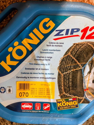 Konig No Problem Zip No70 snow chains like new, 2 pieces