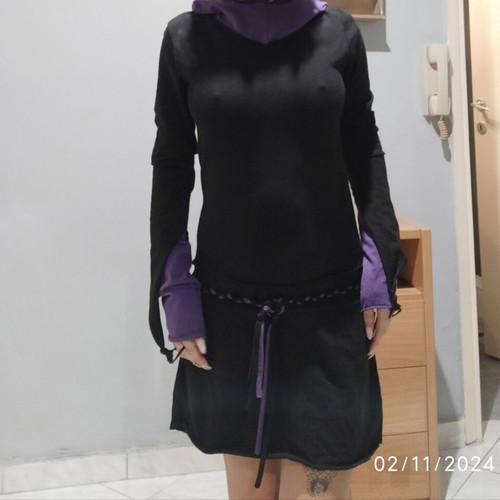 Psychedelic fairy dress like new, No More, black and purple, size S