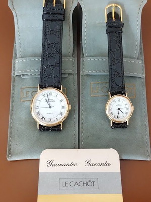 LeCachot Unisex Watches New Swiss Made Quartz Set of 2