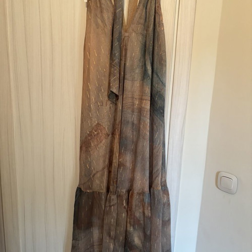 Moutaki dress turquoise and gold, size M/S