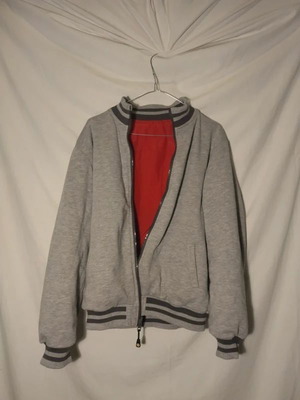 BodyTalk bomber jacket gray and red like new unisex size S