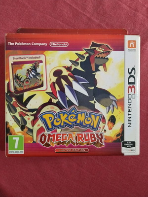 Pokémon Omega Ruby Limited Edition Steelbook και θήκη σαν καινούργιο