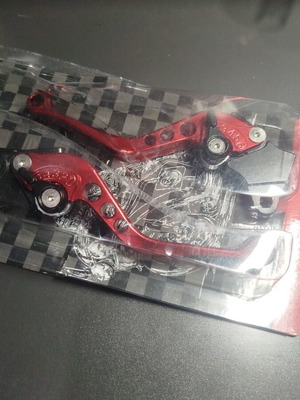 Universal red motorcycle levers new