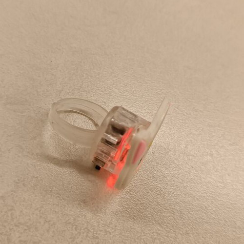 Cat ring with light, new, white