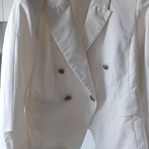 Grama white jacket used with gold buttons short