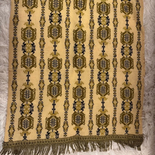 Large hand-embroidered meter-long table runner new