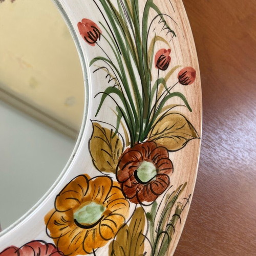 Vintage handmade ceramic with mirror used