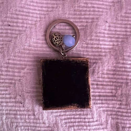 Keychain with cats small wooden