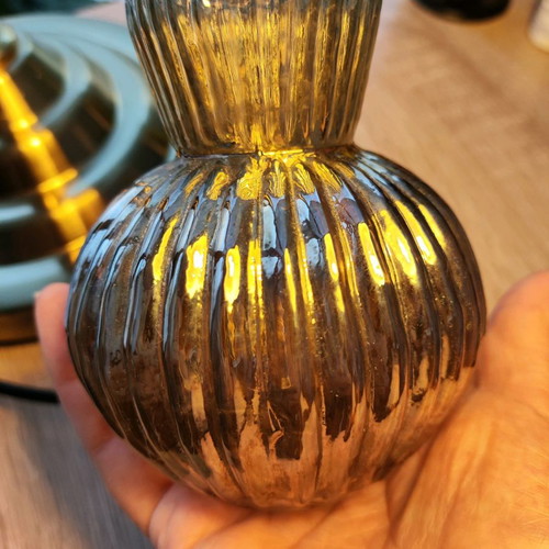 Champagne glass vase used, shiny