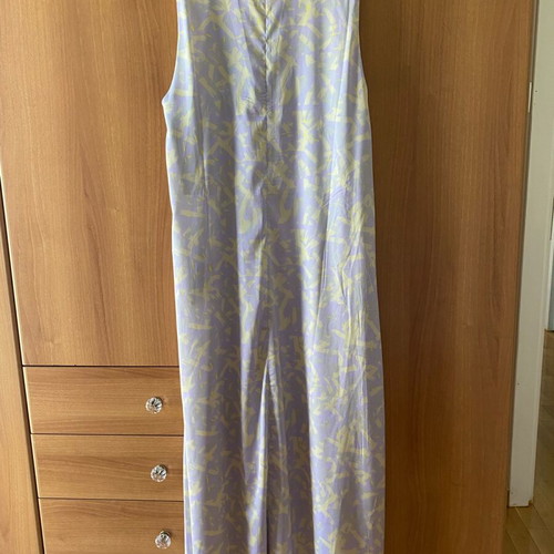 Collectiva Noir long sleeveless dress new, lilac and yellow, size S