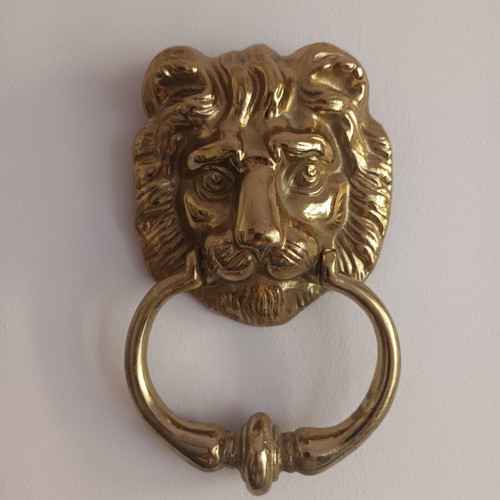 Door knocker 20x13 cm used, copper