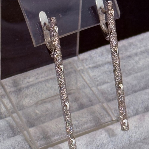Etalon Jenavi silver earrings new, with pearls and Swarovski crystals