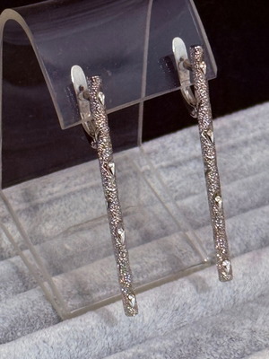 Etalon Jenavi silver earrings new, with pearls and Swarovski crystals