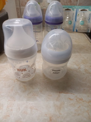 NUK Perfect Match and Philips Avent baby bottles like new