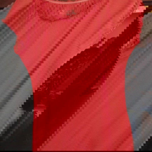 Μπλούζα κοντομάνικη πορτοκαλί καινούργια, μακό, μέγεθος L