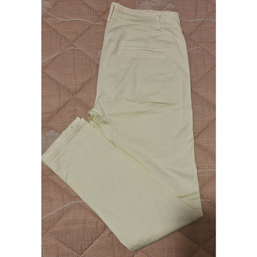 Women's pants used, yellow, thin, fabric, size S