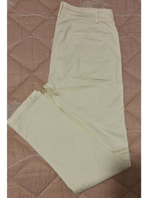 Women's pants used, yellow, thin, fabric, size S