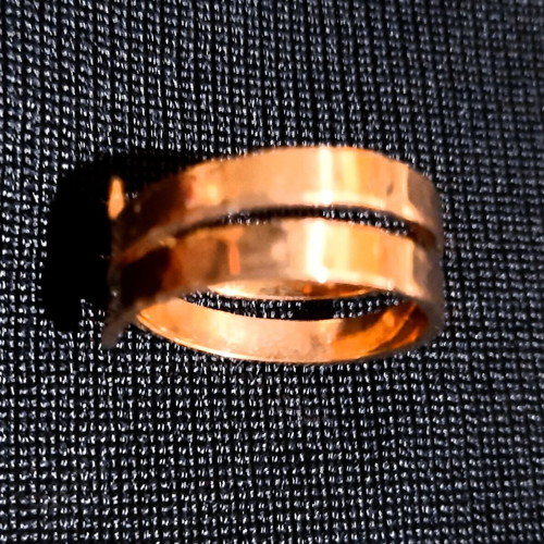 Paris ring pure copper, hammered, handmade