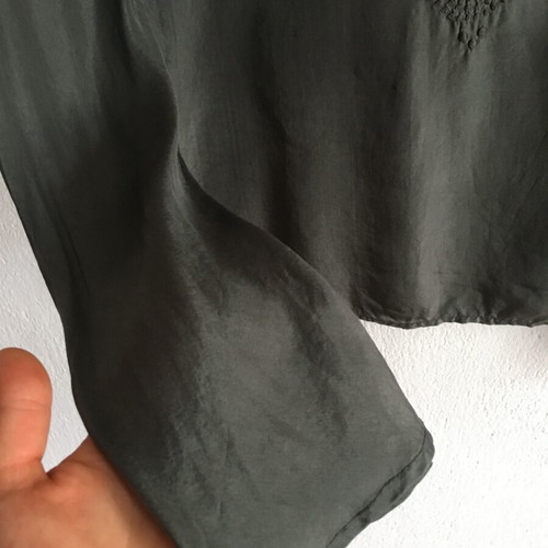 Retro 100% silk shirt, M, grey