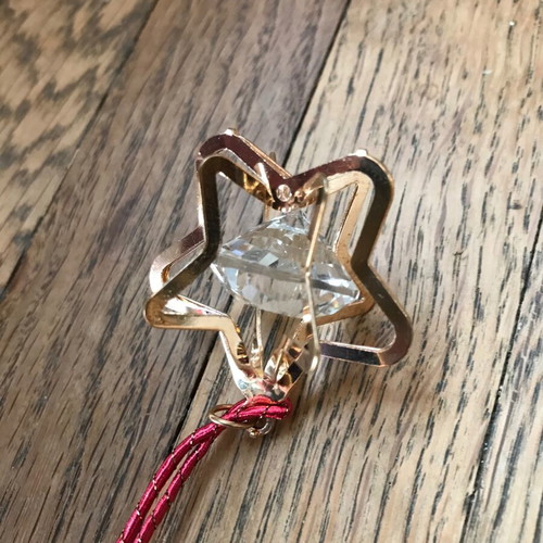 Decorative star charm with diamond good luck ornament new