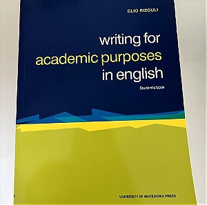 Writing for academic purposes in English