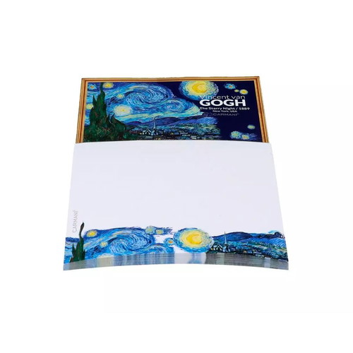 Magnetic notepad with Van Gogh Starry Night artwork new