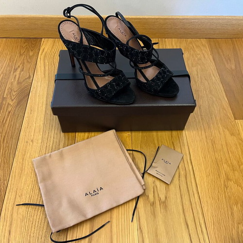 Alaïa high heel shoes new, size 40, black leather sandals