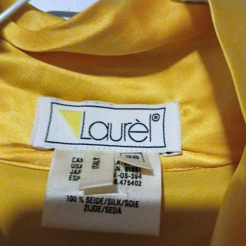 Laurel satin women's shirt like new, yellow, size M
