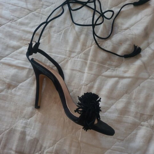 Tsakiris Mallas leather sandal, black, size 36.5