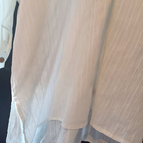 Zara white oversized shirt blouse S like new, linen blend
