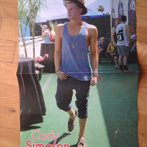 Andrew Garfield & Cody Simpson poster like new, size 41.6x28