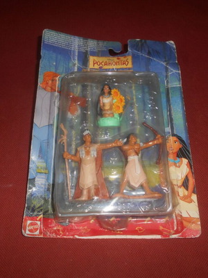 Pocahontas collectible figures 1994 Mattel used set