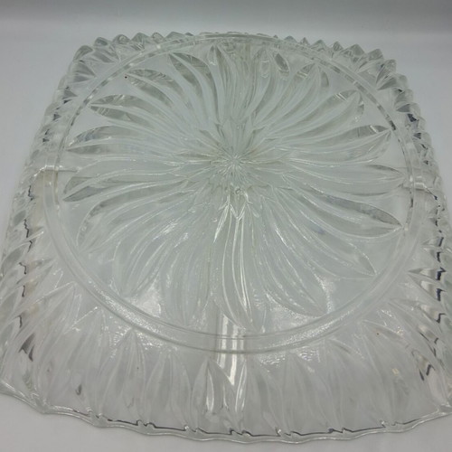 Vintage glass serving platter like new with four compartments