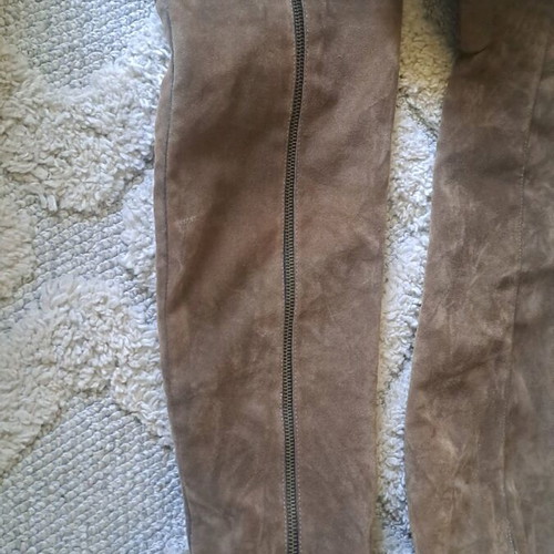 Leather boots used brown size 37 knee-high