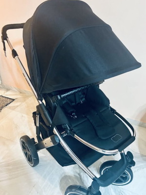ABC Germany stroller used with fur cover and leather bag