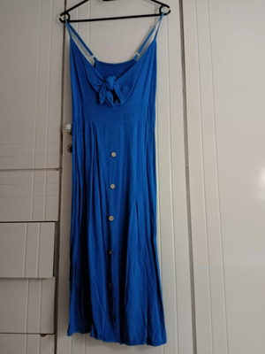 Women's dress with buttons, blue, size S